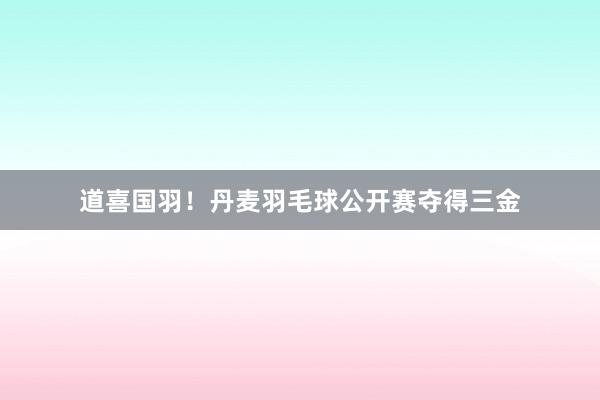 道喜国羽！丹麦羽毛球公开赛夺得三金